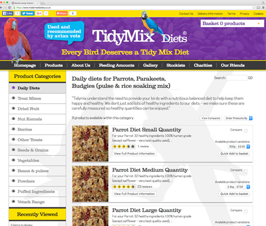Tidy Mix Diets - Premium Bird Food Supplier
