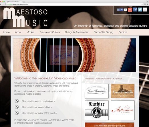Importer of classical and acoustic guitars